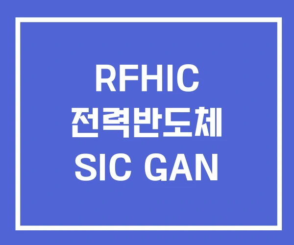 RFHIC 전력반도체 SIC GAN