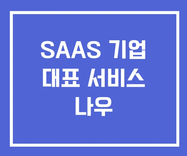 SAAS 기업 대표 서비스 나우