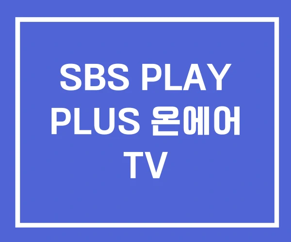 SBS PLAY PLUS 온에어 TV SBS PLAY PLUS 온에어 TV