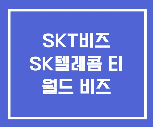 SKT비즈 SK텔레콤 티 월드 비즈 SKT비즈 SK텔레콤 티 월드 비즈