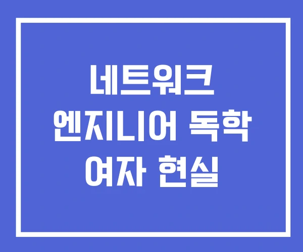 네트워크 엔지니어 독학 여자 현실 네트워크 엔지니어 독학 여자 현실