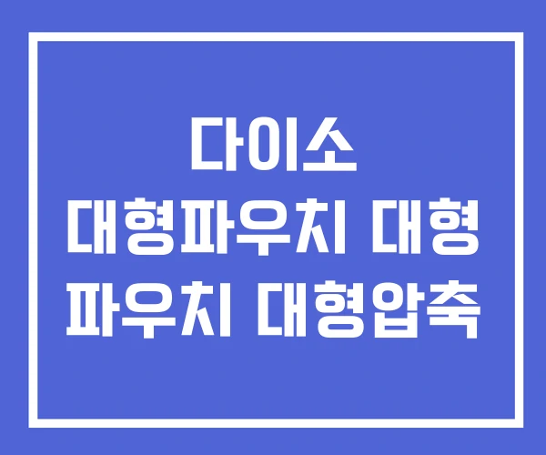 다이소 대형파우치 대형 파우치 대형압축 다이소 대형파우치 대형 파우치 대형압축