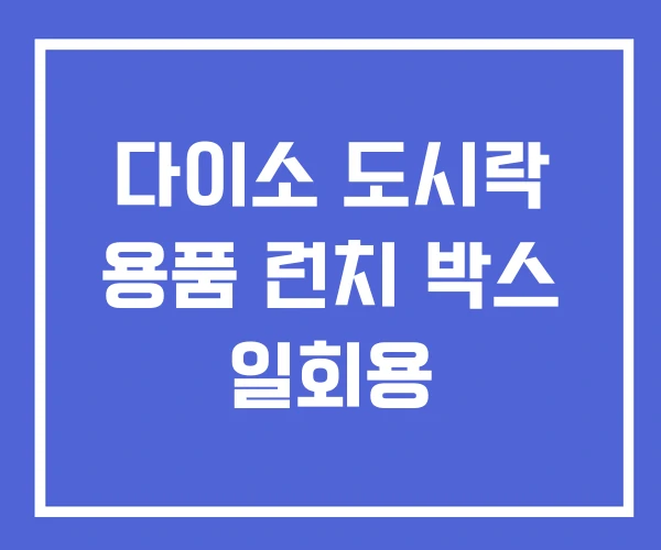 다이소 도시락 용품 런치 박스 일회용