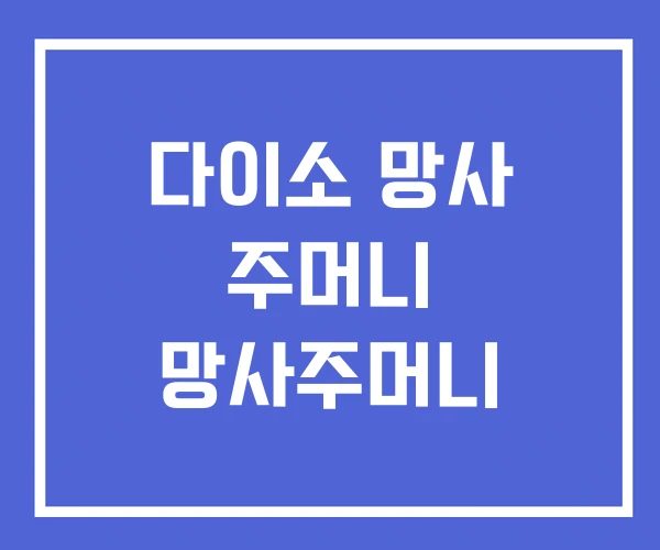 다이소 망사 주머니 망사주머니 다이소 망사 주머니 망사주머니