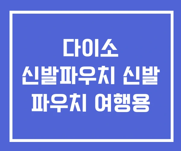 다이소 신발파우치 신발 파우치 여행용 다이소 신발파우치 신발 파우치 여행용