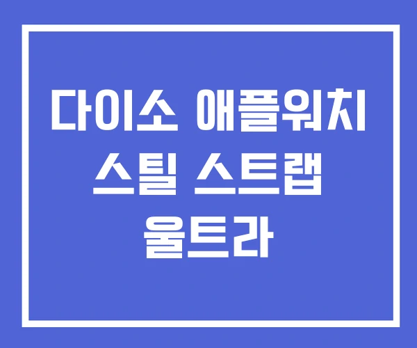 다이소 애플워치 스틸 스트랩 울트라 다이소 애플워치 스틸 스트랩 울트라