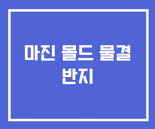 마진 몰드 물결 반지 마진 몰드 물결 반지