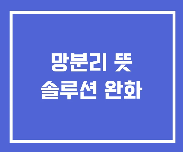 망분리 뜻 솔루션 완화 망분리 뜻 솔루션 완화