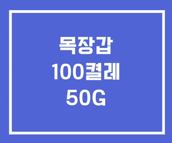 목장갑 100켤레 50G