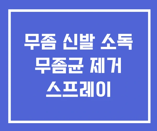무좀 신발 소독 무좀균 제거 스프레이