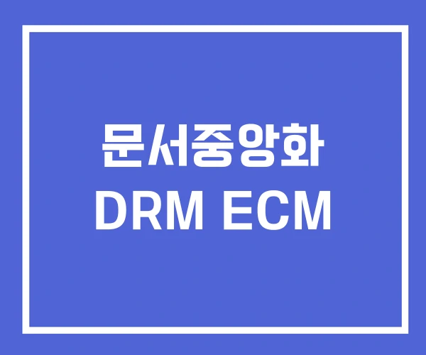 문서중앙화 DRM ECM