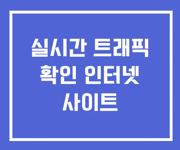 실시간 트래픽 확인 인터넷 사이트 실시간 트래픽 확인 인터넷 사이트