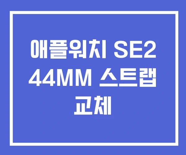 애플워치 SE2 44MM 스트랩 교체