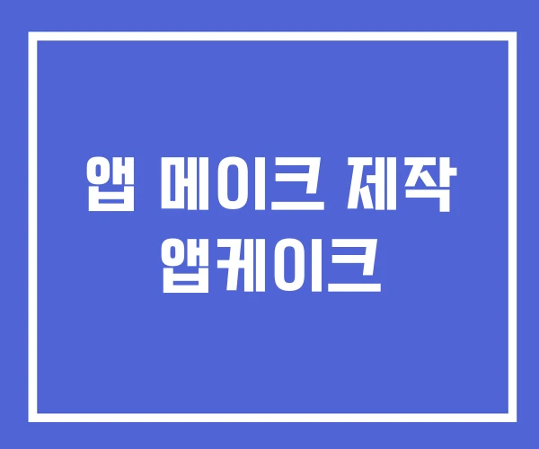 앱 메이크 제작 앱케이크 앱 메이크 제작 앱케이크