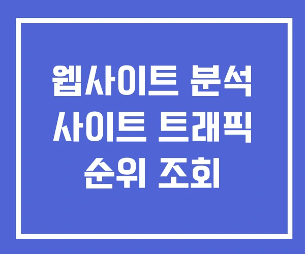 웹사이트 분석 사이트 트래픽 순위 조회 웹사이트 분석 사이트 트래픽 순위 조회