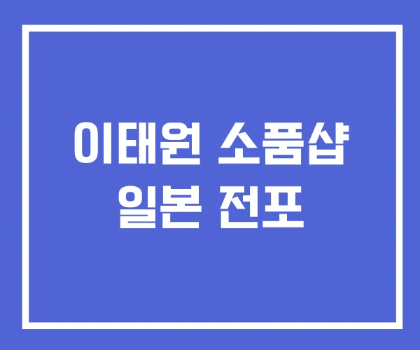 이태원 소품샵 일본 전포 이태원 소품샵 일본 전포