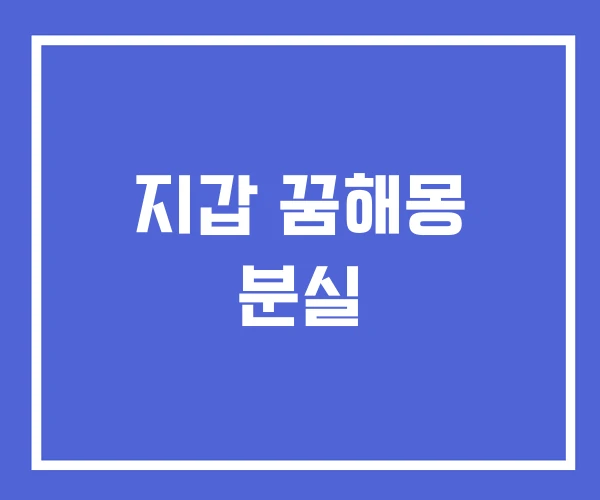 지갑 꿈해몽 분실
