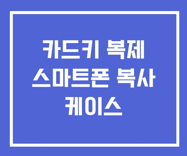 카드키 복제 스마트폰 복사 케이스 카드키 복제 스마트폰 복사 케이스